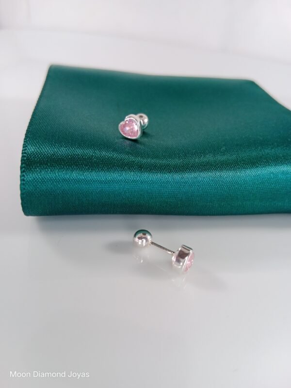 Aretes Punto de Luz Corazón - Imagen 4