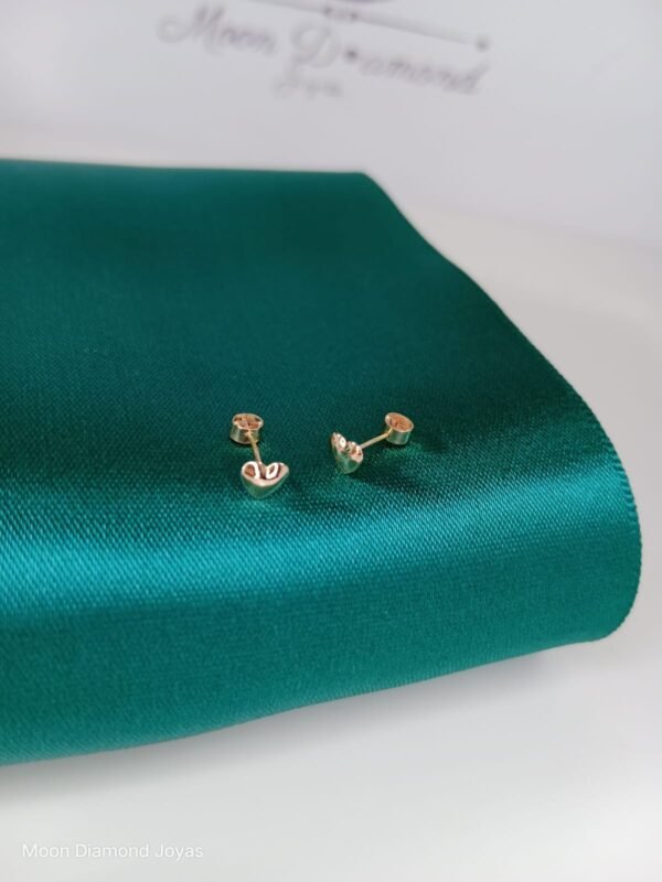 Aretes Corazón Oro 18k