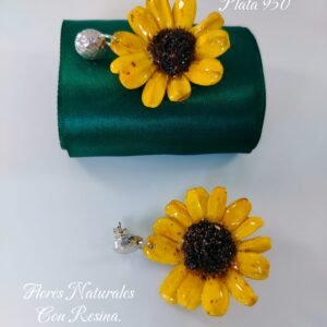 ARETES FLORES AMARILLAS NATURALES